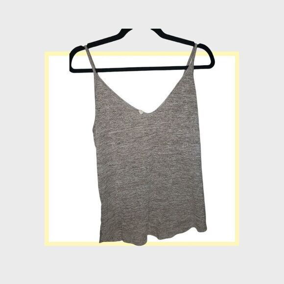 Wishlist gray v neck tie front tank top small - Picture 5 of 6